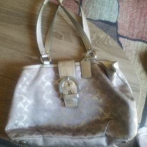 Authentic Coach Poppy Large Shoulder Bag Purse